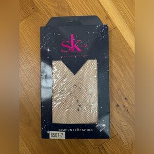 NWT Never Worn She’s A Gem Beige Festival Gem Stockings.One Size.